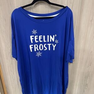 Secret Treasures Royal Blue "Feelin' Frosty" Graphic Tee